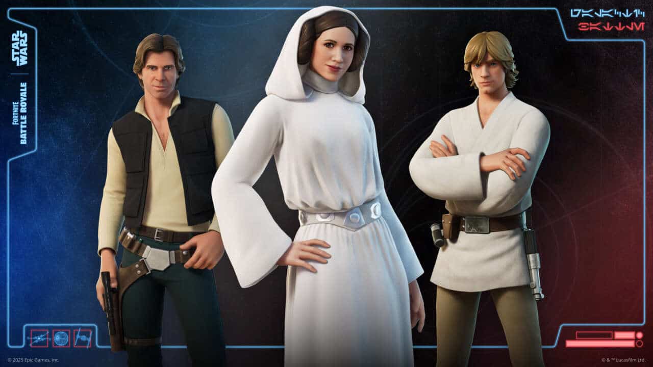 要塞英雄《Fortnite》 x 星際大戰《Star Wars》 銀河激戰登場：原力、星際戰機、經典角色一次到位！